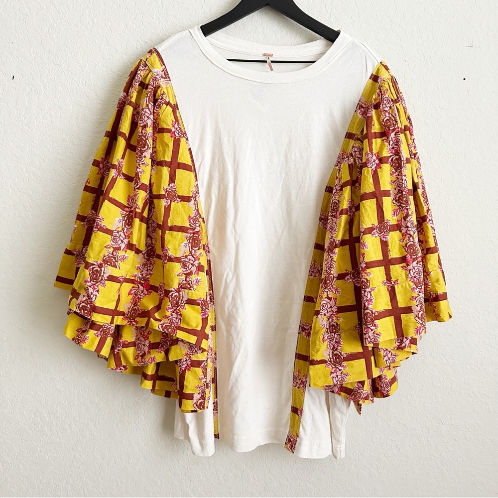FREE PEOPLE Folklore Tee Wide Sleeve - Picture 3 of 6